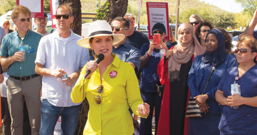 We talk with Tucson Mayoral candidate Regina Romero before she speaks at the Tucson Climate Rally on Sept. 20.