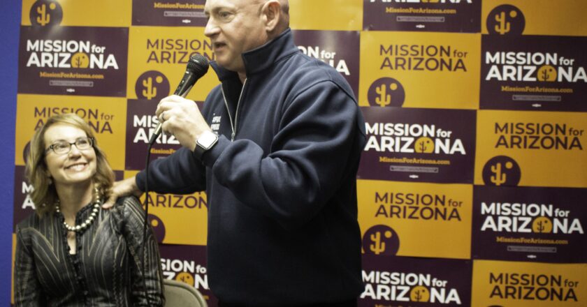 Mark Kelly talks about his healthcare platform to the Aztec Press.