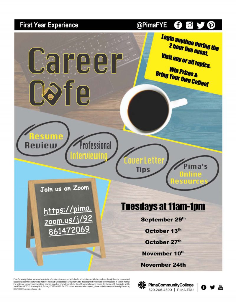 Pima to host virtual Career Café