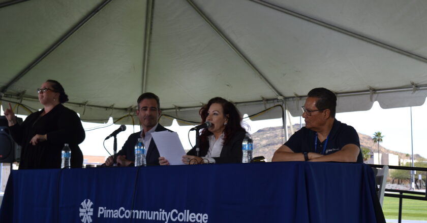 Edging back to normal? Chancellor Lee Lambert holds first Pima-wide staff meeting in-person since start of pandemic