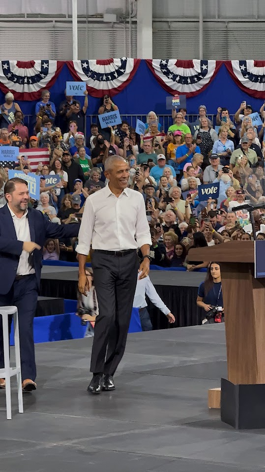 Obama Holds Rally in Tucson to Campaign for Harris-Walz