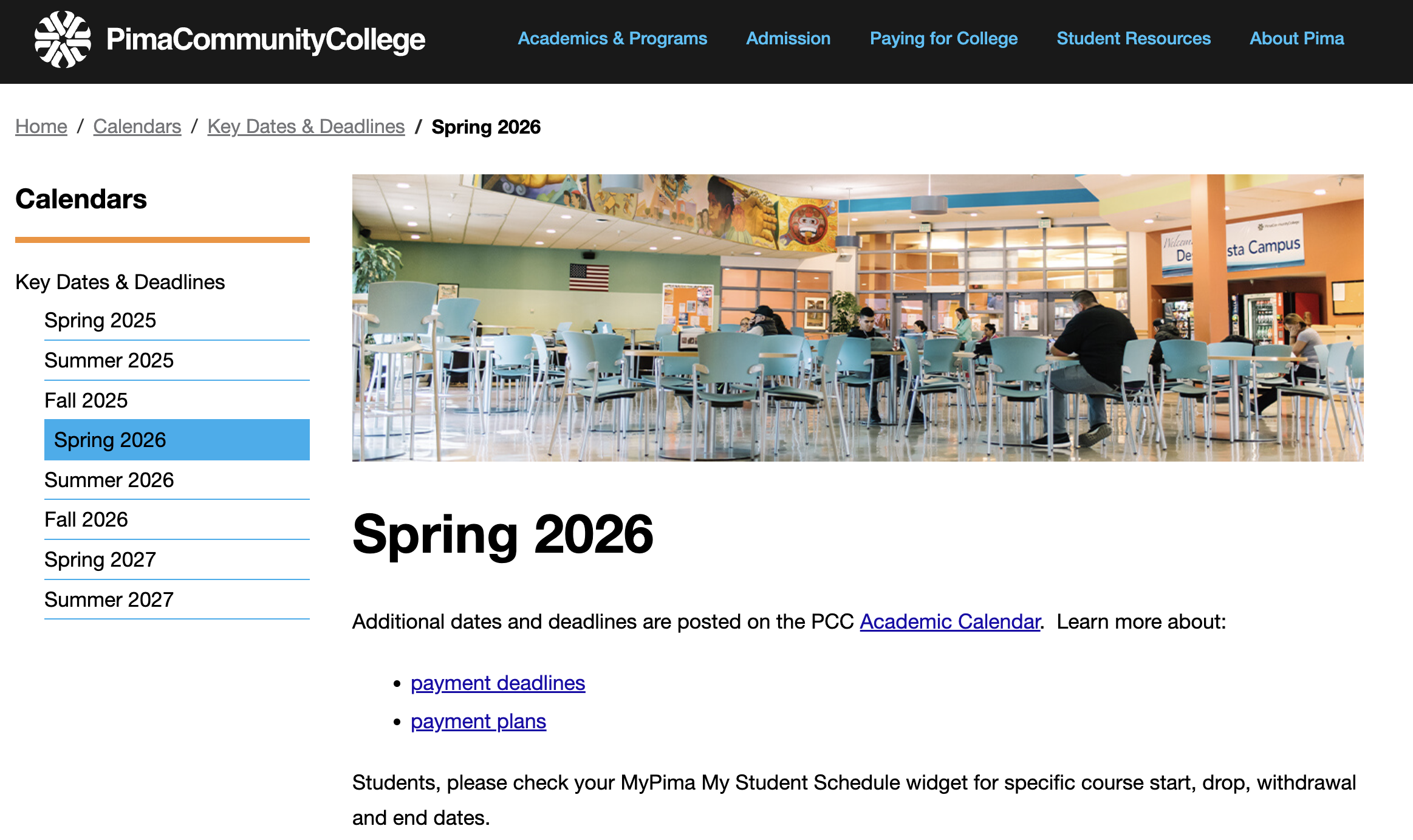 Spring Registration Began Monday, Nov. 10