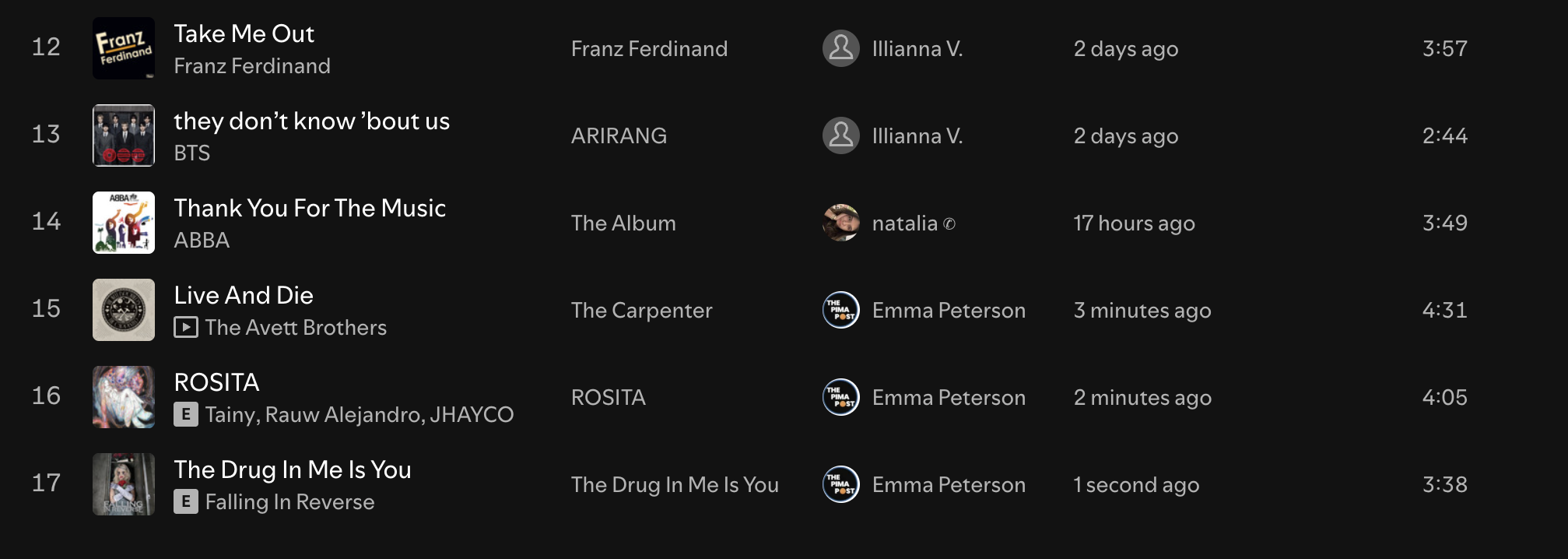 The Pima Post Playlist: Week 3