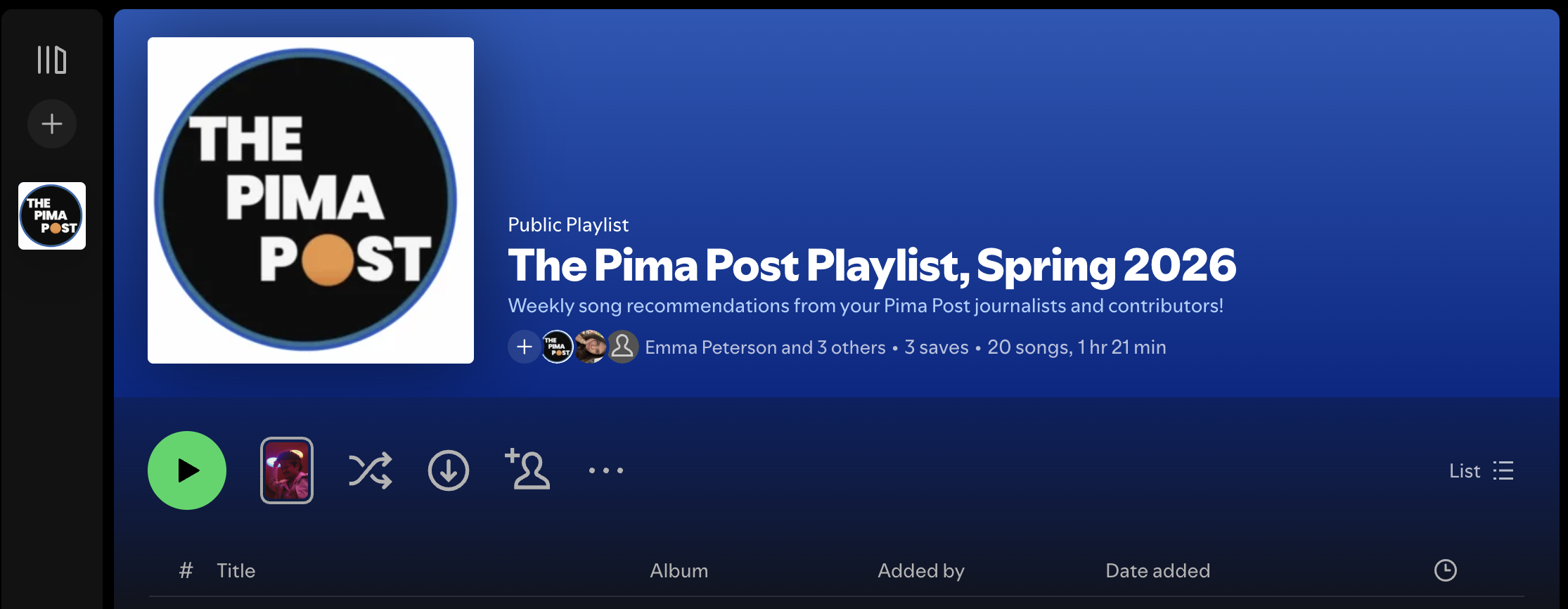 The Pima Post Playlist: Week 4