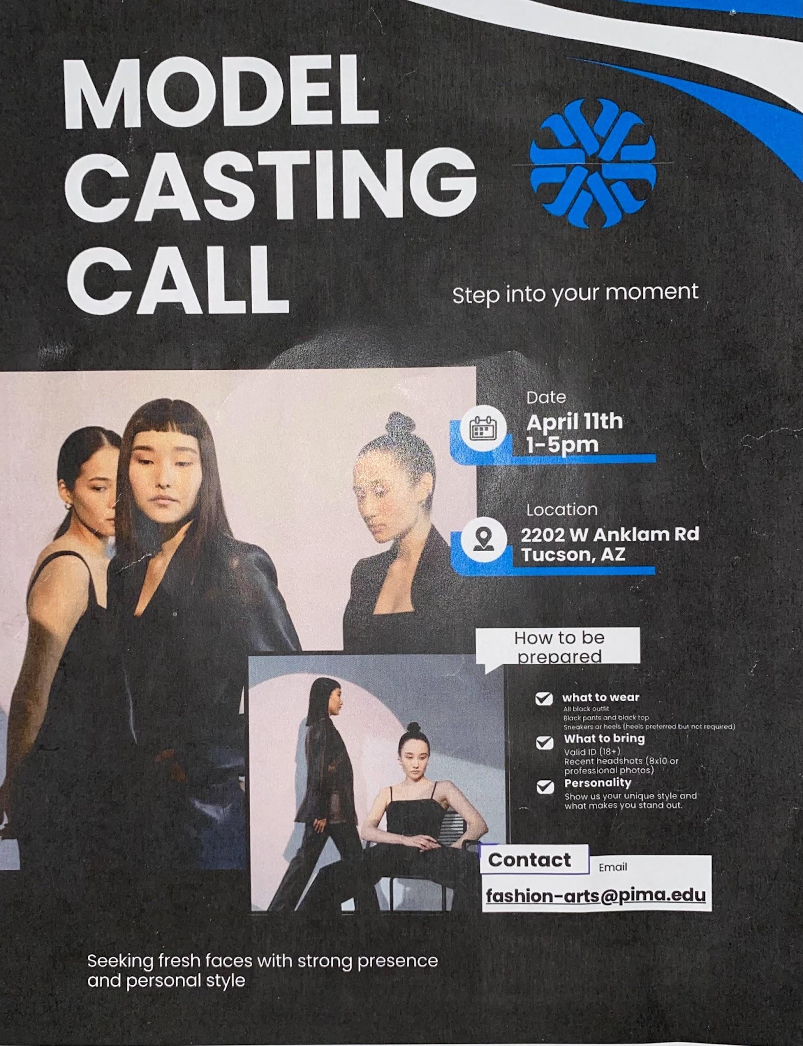 Model Casting Call: 20th Annual PCC Fashion Show & Event Planning Class